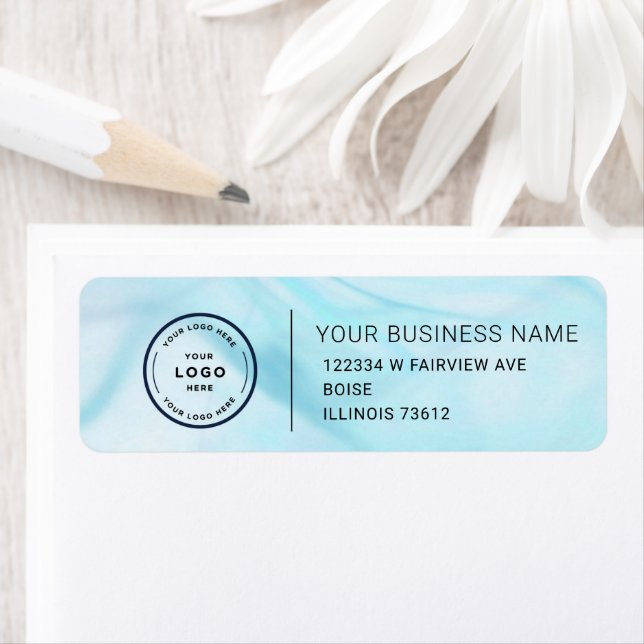 Elegant Custom Business Return Address Label (En situation)
