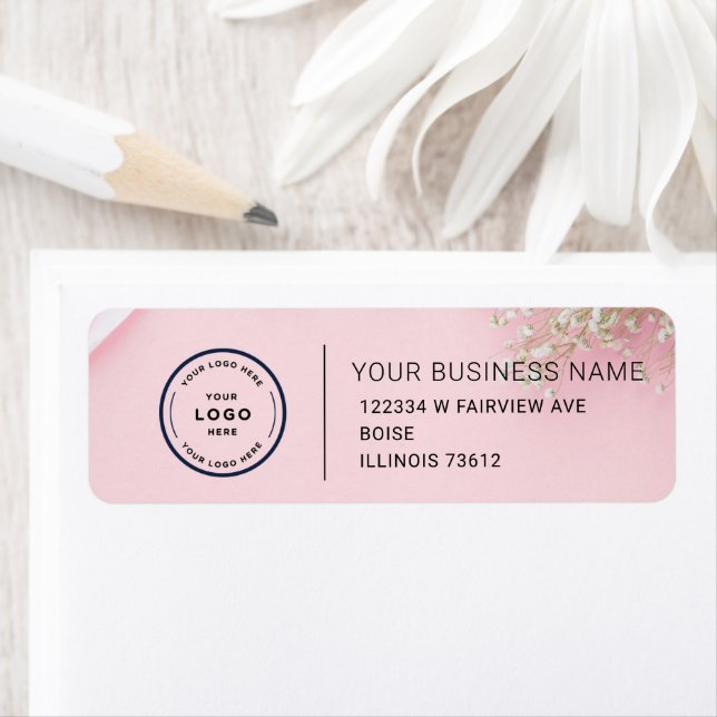 Elegant Custom Business Return Address Label (En situation)