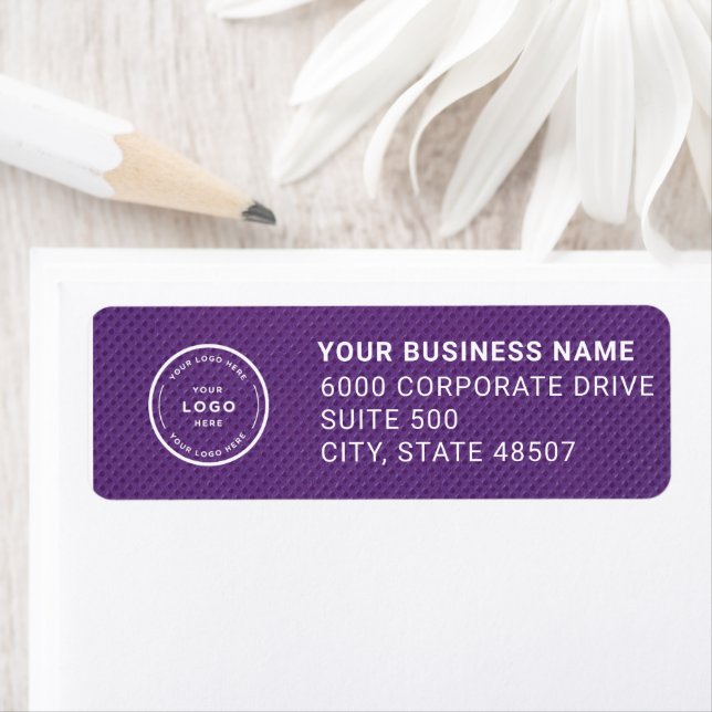 Elegant Custom Business Return Address Label (En situation)