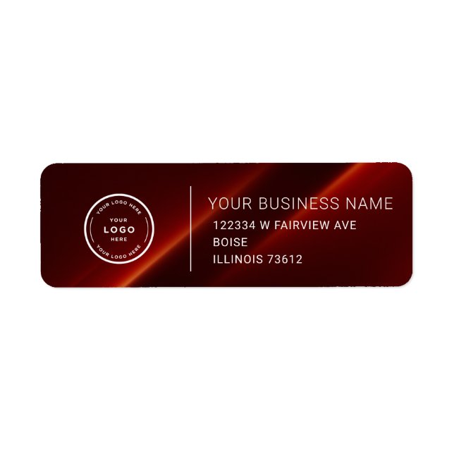 Elegant Custom Business Return Address Label. (Devant)