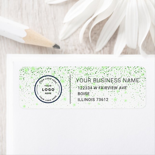 Elegant Custom Business Return Address Label (En situation)
