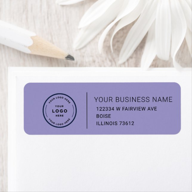 Elegant Custom Business Return Address Label (En situation)