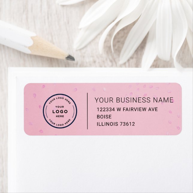 Elegant Custom Business Return Address Label (En situation)