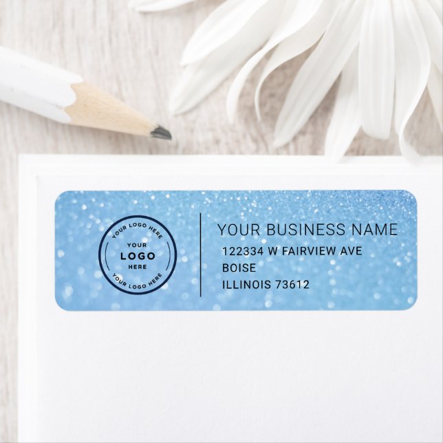 Elegant Custom Business Return Address Label (En situation)