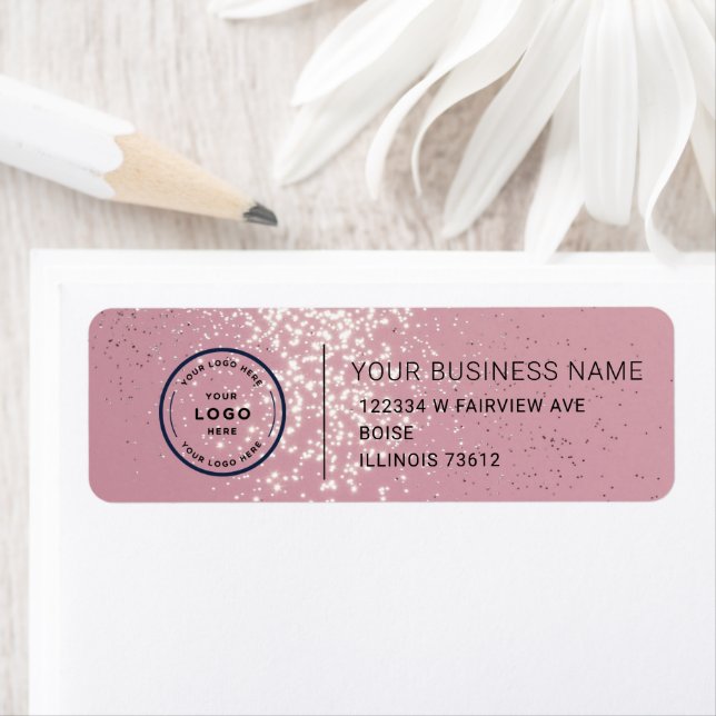 Elegant Custom Business Return Address Label (En situation)