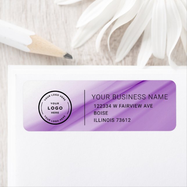 Elegant Custom Business Return Address Label (En situation)