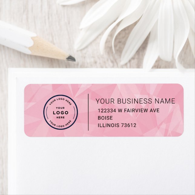 Elegant Custom Business Return Address Label (En situation)
