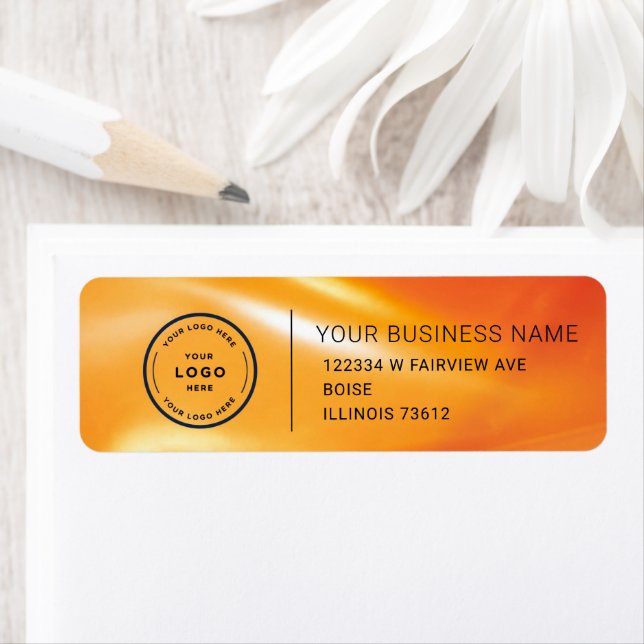 Elegant Custom Business Return Address Label (En situation)