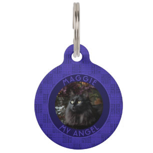 Elegant Custom Cat Dad Gift Ethnic Pattern Pet Tag