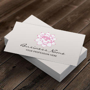 Elegant Custom Color Lotus Flower Salon & SPA Business Card