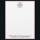 Elegant Custom Company Business Logo Branding Letterhead<br><div class="desc">Create a polished and professional impression with this custom business letterhead, designed to showcase your company logo, brand colors, and contact information. Perfect for small businesses, corporate offices, entrepreneurs, and startups, this personalized letterhead brings a clean, modern, and cohesive look to all your printed communication. Featuring a minimalist layout that...</div>