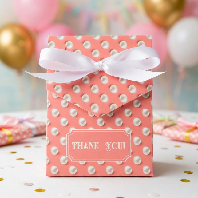 Elegant Custom Coral and Pearl Favour Box  (Creator Uploaded)