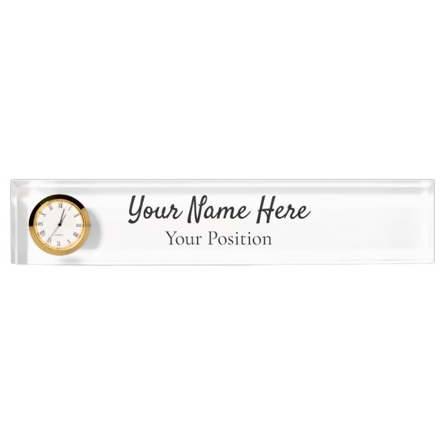 Elegant Custom Desk Name Plate Sign (Front)