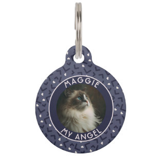Elegant Custom Dog Lover Present Memphis Motif Pet Tag