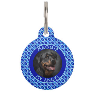 Elegant Custom Dog Lover Present Tribal Motif Pet Tag