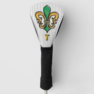 Elegant Custom Fleur De Lis Golf Design Head Cover