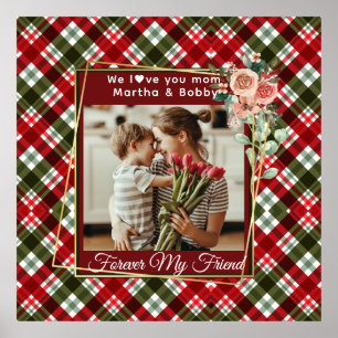 Elegant Custom Gift for Mom Mothers Day 1 Photo Poster