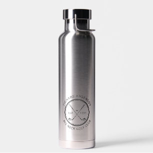 Elegant Custom Golf Club Name Water Bottle