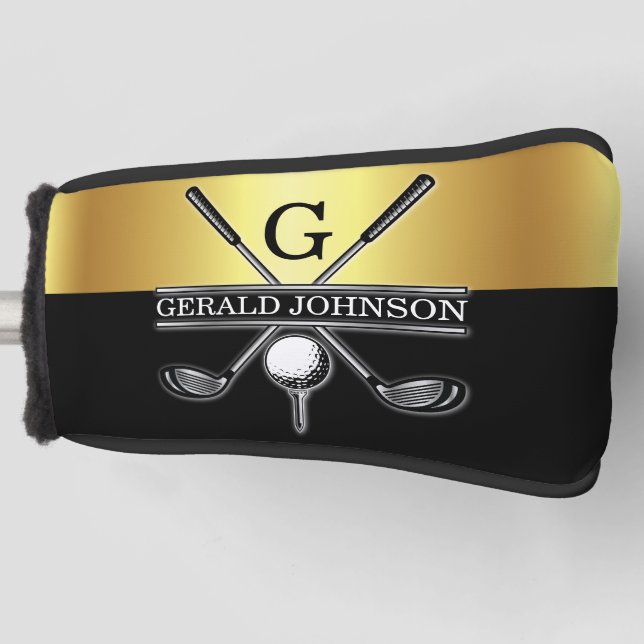 Elegant Custom Golf Monogram Head Cover (Front)