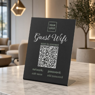 Elegant Custom Guest WiFi Sign with QR Code