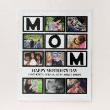 Elegant Custom Happy Mothers Day 9 Photo Collage