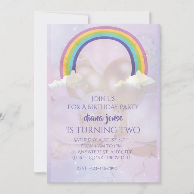 Elegant Custom Invitation Card | Personalized Wedd (Front)