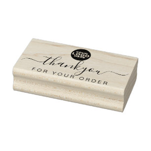 Elegant Custom Logo Business Thank You Rubber Stamp