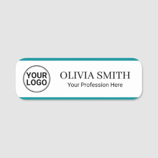 Elegant Custom Logo Employee Name Profession Name Tag