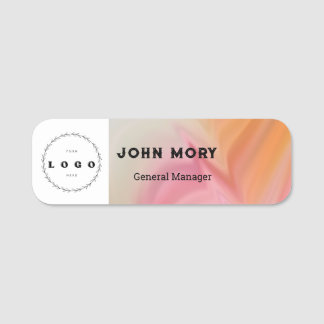 Elegant custom Logo employee name tag 