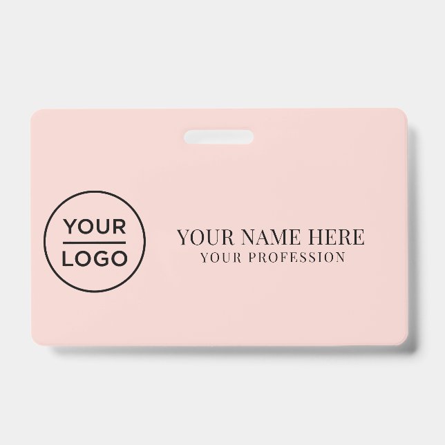 Elegant custom Logo Employee Simple Badge (Front)