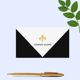 Elegant Custom Logo on Black & White Business Card