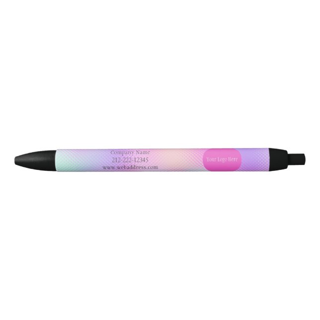 Elegant Custom Logo Promotional Business Black Ink Pen (Front)