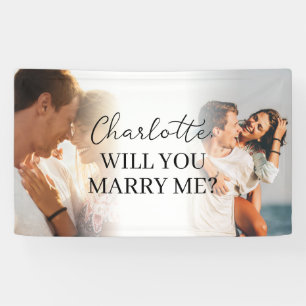 Elegant Custom Marriage Proposal Banner