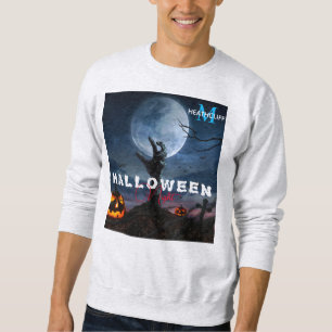 Elegant Custom Monogram Halloween Night Pumpkin Sweatshirt