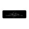Elegant Custom Monogram Return Address Label Black