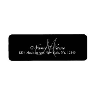 Elegant Custom Monogram Return Address Labels