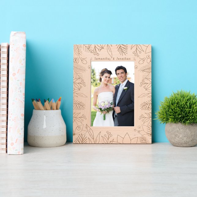Elegant Custom Name Couple Memory Photo Etched Frames (Creator Uploaded)