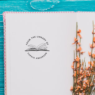 Elegant Custom Name From The Library Of Self-in Self-inking Stamp