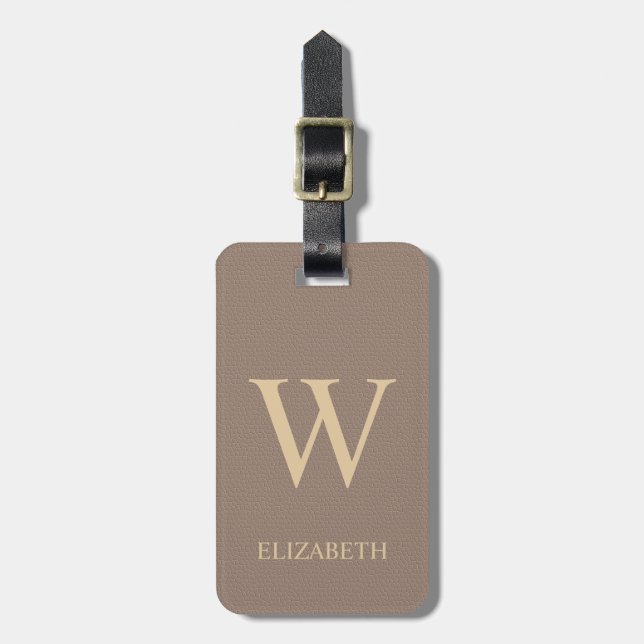Elegant Custom Name  Luggage Tag (Front Vertical)