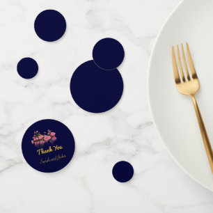 Elegant Custom Navy Blue Wedding Table Confetti