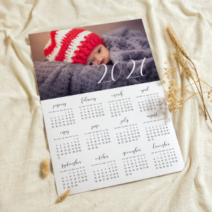 Elegant custom photo calendar 2026 poster