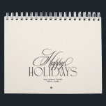 Elegant Custom Photo Calligraphy Cream Christmas Calendar<br><div class="desc">***this design is part of a christmas holiday collection*** _______________________ this design template is fully editable and customizable by you the customer - click personalize further button if you with to move, add, delete or make major changes to the design _______________________ *if you have any DESIGN questions or need more...</div>