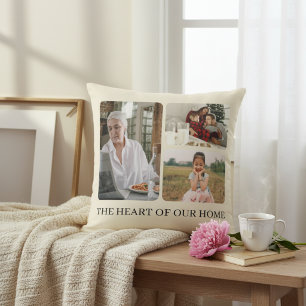 Elegant Custom Photo Collage Mother's Day Keepsake Throw Pillow
