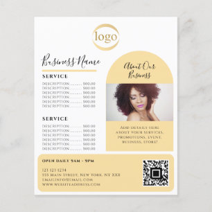 Elegant Custom Photo Logo Promotional Aesthetician Flyer