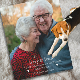 Elegant Custom Photo Make it Unique Grandparents Fleece Blanket