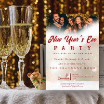 Elegant Custom Photo New Year’s Eve Party
