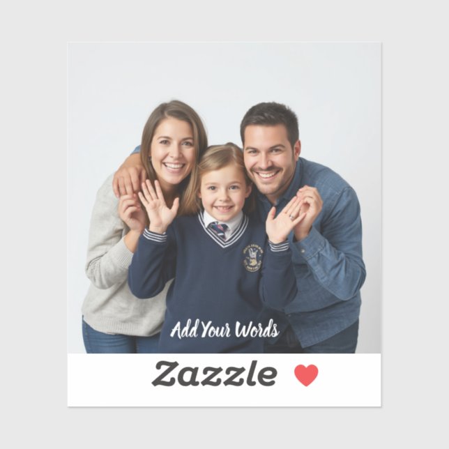 Elegant Custom Photo & Text Personalized  (Sheet)