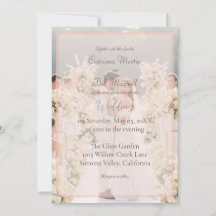 Elegant Custom Photo Wedding Invitation