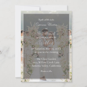 Elegant Custom Photo Wedding Invitation