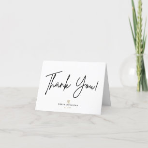Elegant Custom Realtor Thank You Cards - Monogram
